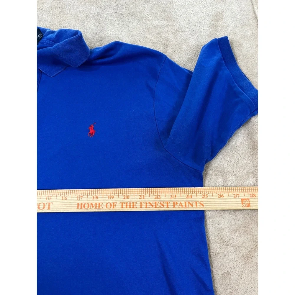 Polo Ralph Lauren Men's L Tall Blue Pony Logo Cotton Polo Shirt Short sleeve